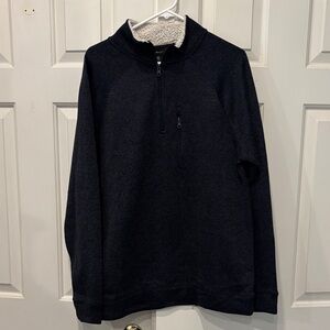 Men's Navy Zip-Up Sweater
